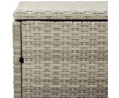 sodo laikymo dėžutė šviesiai pilka 110x50x58 cm poliratanas