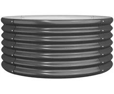 Sodo lovelis, antracito, 80x80x36cm, plienas