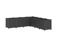 Sodo lovelis, juodos spalvos, 160x160x53cm, PP