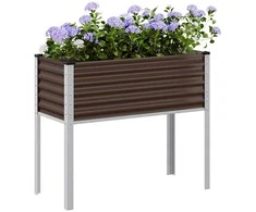 Sodo lovelis, rudas, 100x41x90cm, plienas