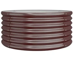 Sodo lovelis, rudas, 80x80x36cm, plienas
