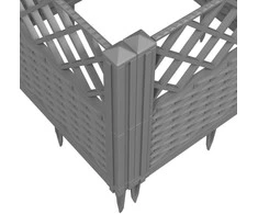 Sodo lovelis su kuoliukais, pilkas, 363,5x43,5x43,5cm, PP