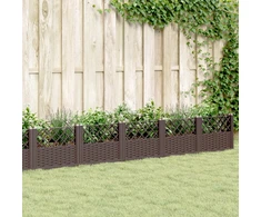 Sodo lovelis su kuoliukais, rudas, 363,5x43,5x43,5cm, PP