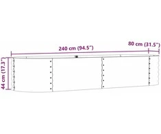 Pakelta lova Ruda 240 x 80 x 44 cm Plienas