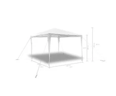 Sodo pavėsinė su piramidės formos stogu, 3 x 3 m