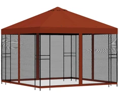 Sodo pavėsinė su šoninėmis sienelėmis 3 x 3 m Terakotos