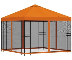Sodo pavėsinė su šoninėmis sienelėmis 3 x 3 m Oranžinė