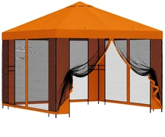 Sodo pavėsinė su šoninėmis sienelėmis 3 x 3 m Oranžinė