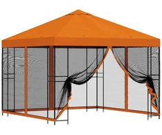 Sodo pavėsinė su šoninėmis sienelėmis 3 x 3 m Oranžinė