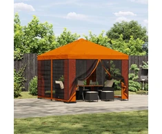 Sodo pavėsinė su šoninėmis sienelėmis 3 x 3 m Oranžinė
