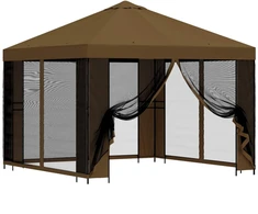 Sodo pavėsinė su šoninėmis sienelėmis 3 x 3 m Taupe