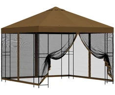 Sodo pavėsinė su šoninėmis sienelėmis 3 x 3 m Taupe