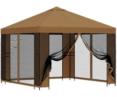 Sodo pavėsinė su šoninėmis sienelėmis 3 x 3 m Smėlio