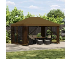 Sodo pavėsinė su šoninėmis sienelėmis 4 × 3 m Taupe