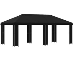 Sodo Paviljonas 6 x 3 m Juoda Poliesteris ir plienas 190