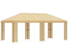 Sodo Paviljonas 6 x 3 m Kreminė Poliesteris ir plienas 190