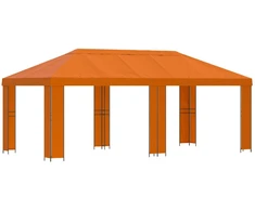 Sodo Paviljonas 6 x 3 m Oranžinė Poliesteris ir plienas 190