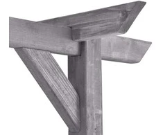 Sodo pergolė, pilkos spalvos, 200x40x205cm, impregnuota pušis