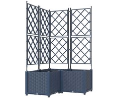 Sodo vazonas 3 vnt. Pilka 80 x 80 x 143 cm PP