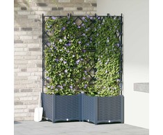 Sodo vazonas 3 vnt. Pilka 80 x 80 x 143 cm PP