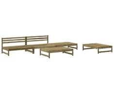 Lauko baldų komplektas Sodo poilsio baldų komplektas, 5 dalių, impregnuota pušis