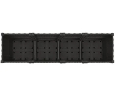 Sodo puodynė su ratukais Juoda 160 x 40 x 44 cm PP