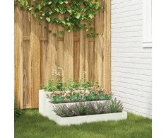 Sodo vazonas Balta 90 x 90 x 35 cm Šaltai valcuotas plienas