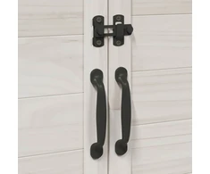 Sodo Sandėlys su stogu su saugykla Balta 106,5 x 56 x 113,5 cm