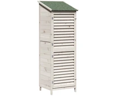 Sodo Sandėlys Balta 59 x 56 x 176 cm Kietasis pušinis medis