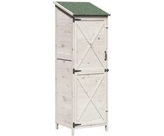 Sodo Sandėlys Balta 59,5 x 56 x 176,5 cm Apdirbta mediena