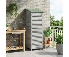 Sodo Sandėlys Pilka 59 x 56 x 176 cm Kietasis pušinis medis