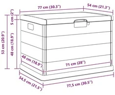Sodo saugojimo dėžė Antracitas 77,5 x 54,5 x 53 cm Plastmasė
