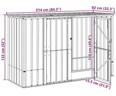 Sodo saugojimo dėžė Ruda 214 x 82 x 132 cm Plienas