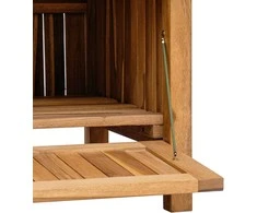 Sodo suolas su saugykla 114 x 60 x 90 cm Kieto teka medžio