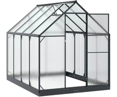 Sodo šiltnamis su durimis Antracito 183,5 x 243,5 x 207 cm