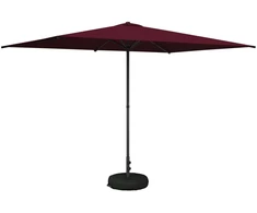 Sodo skėtis 200 x 300 cm Poliesteris Stačiakampio Bordo raudona