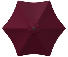 Sodo skėtis 230 x 230 cm Poliesteris Stačiakampio Bordo raudona