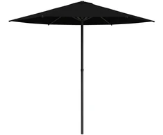 Sodo skėtis 230 x 230 cm Poliesteris Stačiakampio Juoda