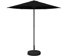 Sodo skėtis 230 x 230 cm Poliesteris Stačiakampio Juoda