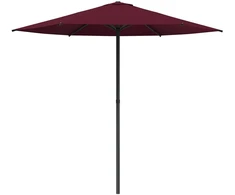 Sodo skėtis 230 x 230 cm Poliesteris Stačiakampio Bordo raudona