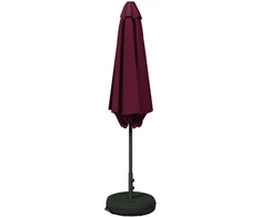 Sodo skėtis 270 x 270 cm Poliesteris Stačiakampio Bordo raudona