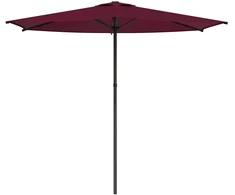 Sodo skėtis 270 x 270 cm Poliesteris Stačiakampio Bordo raudona