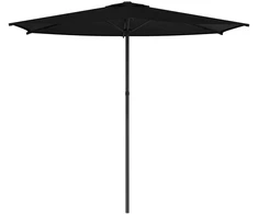 Sodo skėtis 270 x 270 cm Poliesteris Stačiakampio Juoda