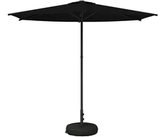 Sodo skėtis 270 x 270 cm Poliesteris Stačiakampio Juoda
