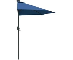 Sodo skėtis 294 x 150 x 224 cm Poliesteris ir plienas Azurblau