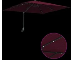 Sodo skėtis Bordo raudona 248,5 x 247,5 x 160 cm