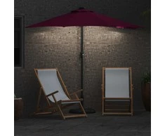 Sodo skėtis Bordo raudona 294 x 150 x 223 cm