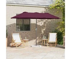 Sodo skėtis Bordo raudona 370 x 197 x 239 cm