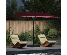 Sodo skėtis Bordo raudona 385 x 209 x 244 cm Poliesteris