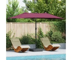 Sodo skėtis Bordo raudona 385 x 209 x 244 cm